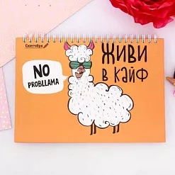 Альбом для зарисовок А5 "Живи в кайф ", 80 листов (АртУзор)