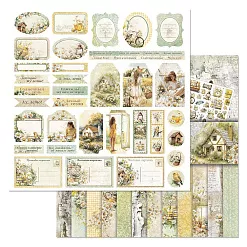 Набор бумаги 30,5х30,5 см "Сезон ромашек", 12 листов (ScrapMania)