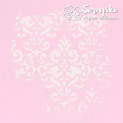 Трафарет "Дамаск", 9х13,5 см (Scrapiki)