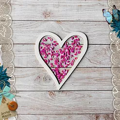 Чипборд "Этника новогодняя. Шейкер сердечко" (ScrapMania) Чипборд "Этника новогодняя. Шейкер сердечко" (ScrapMania)