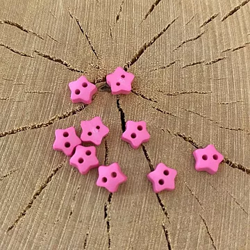 Набор пуговиц "Звездочки", цвет розовый (Gamma)