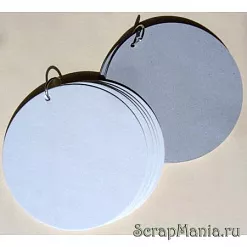 Заготовка для альбома из серого картона "Круг" (Скрапклуб)
