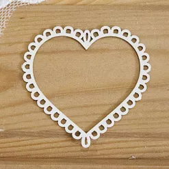 Украшение из чипборда "Сердце 12" (Просто небо) Украшение из чипборда "Сердце 12" (Просто небо)