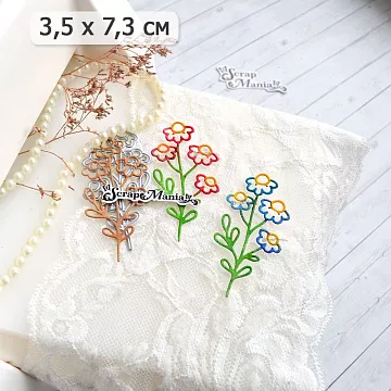 Нож "Длинные растения. Мелкоцветы с полей", 3,5х7,3 см (ScrapMania)