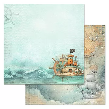 Бумага "Маленький пират. Штурвал" (ScrapMania)