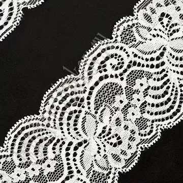 Кружево эластичное "Молочное", ширина 6 см, 1 м
