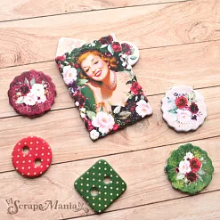 Набор цветного чипборда "Марсала" (ScrapMania)