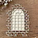 Чипборд "Окно с кирпичной стеной", 9,5х7 см (LeoMammy)