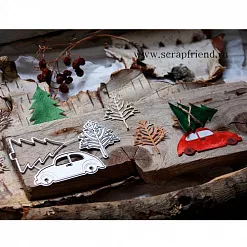 Нож "Машинка в лесу", 6х2,5 см (Scrapfriend) Нож "Машинка в лесу", 6х2,5 см (Scrapfriend)
