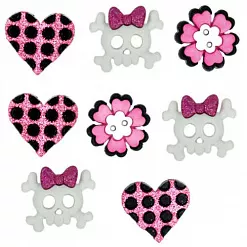 Набор пуговиц "Гламурный панк" (Dress It Up)