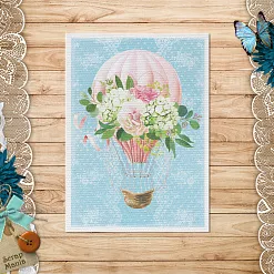 Тканевая карточка "Обнимая счастье. Голубое небо" (ScrapMania)