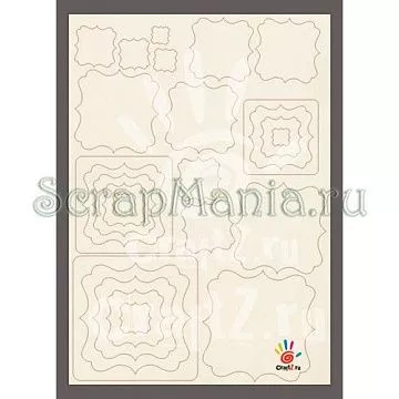 Набор украшений из чипборда "Рамки" А4 (Craftz)