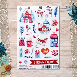 Набор наклеек А6 "Снеговички. С Новым Годом!" (ScrapMania)