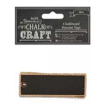 Набор ярлыков "Chalk craft. Бирки меловые с джутом", 6 шт (DoCrafts)