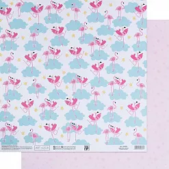 Бумага "Танцующие фламинго" (АртУзор) Бумага "Танцующие фламинго" (АртУзор)
