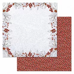 Набор бумаги 30,5х30,5 см "Снежная клюква", 12 листов (ScrapMania)