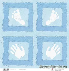 Бумага "Детские ручки и ножки, цвет детский голубой" (Rayher)