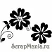Набор силиконовых печатей "Два цветка" (Скрапклуб)
