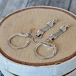 Основа для брелока "Клипса", цвет серебро