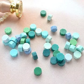 Сургуч в пакете "Восьмигранник. Оттенки зелёного. Матовый", 40 шт