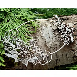 Чипборд "Новогодняя рамка с цветами", 11,9х7,6 см (LeoMammy) Чипборд "Новогодняя рамка с цветами", 11,9х7,6 см (LeoMammy)