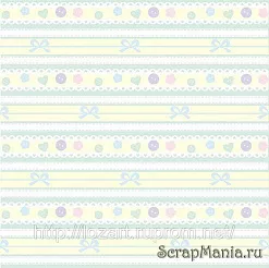 Бумага Тесьма с пуговками голубая (Россия)