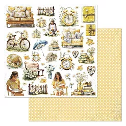 Набор бумаги 30,5х30,5 см "Сезон ромашек", 12 листов (ScrapMania)