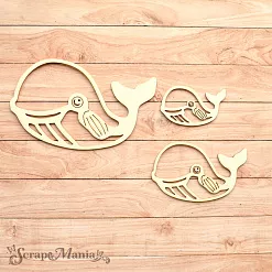 Чипборд "Морячок. Шейкер. Кит. Мини" (ScrapMania)