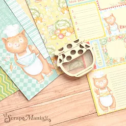 Чипборд "Усатый поваренок. Шейкер. Баночка с вареньем. Мини" (ScrapMania)