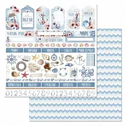 Набор бумаги 30,5х30,5 см "Море, я скучала", 12 листов (ScrapMania) Набор бумаги 30,5х30,5 см "Море, я скучала", 12 листов (ScrapMania)