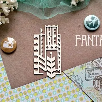 Украшение из чипборда "Путешествие 855" (Fantasy)