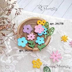 Нож "Полянка. Летние цветочки", 3,3х3,4 см (ScrapMania)