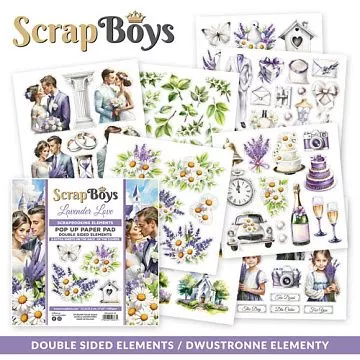 Набор бумаги 15х15 см "Lavander love. Для вырезания", 24 листа (ScrapBoys)