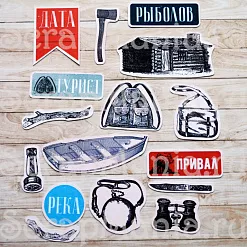 Набор высечек из бумаги "Дневник туриста", 68 шт (ScrapMania)