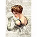 Тканевая карточка мини "Дамские шалости. Вера Шеина" (ScrapMania)