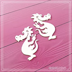 Чипборд "Веселый дракончик", 3,6х5,2 см (СкрапМагия)