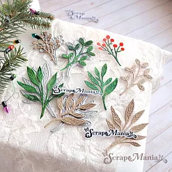 Нож "Сказка на Новый Год. Веточки и ягодки, 4,7х6 см (ScrapMania) Нож "Сказка на Новый Год. Веточки и ягодки, 4,7х6 см (ScrapMania)