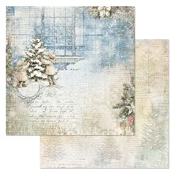 Бумага "Сочельник. Новогодний дворик" (ScrapMania)