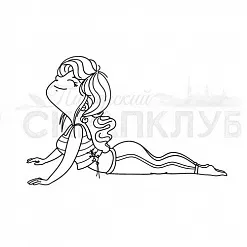 Штамп "Поза собаки мордой вверх (Скрапклуб) Штамп "Поза собаки мордой вверх (Скрапклуб)