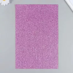Отрез фетра А4 с глиттером "Розовый", толщина 2 мм