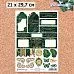 Скрап-карта А4 "Малахитовый цветок. Ярлыки и теги" (ScrapMania)