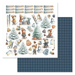 Набор бумаги 20х20 см "Снежинки-мандаринки", 12 листов (ScrapMania) Набор бумаги 20х20 см "Снежинки-мандаринки", 12 листов (ScrapMania)