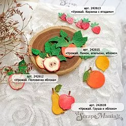 Нож "Урожай. Груша и яблоко", 2,1х3 см (ScrapMania)
