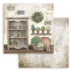 УЦЕНКА Бумага 30х30 см "Garden. House cupboard" (Stamperia)