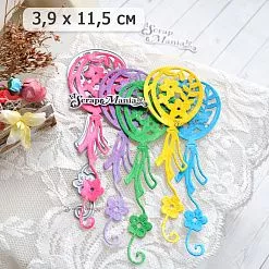 Нож "Воздушные шары. С цветами", 3,9х11,5 см (ScrapMania) Нож "Воздушные шары. С цветами", 3,9х11,5 см (ScrapMania)