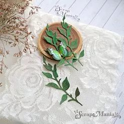 Нож "Веточки на ветру. Широкие листья", 3,5х8,4 см (ScrapMania)