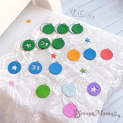 Нож "Новогодние шары. С символами", 2х1,8 см (ScrapMania)