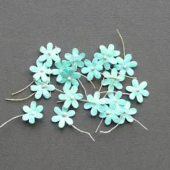 Набор маленьких цветов "Бирюзовые", 20 шт (Craft)