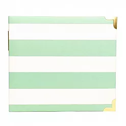 Альбом 20х20 см "Teal Stripes" (American Crafts)