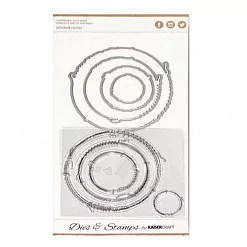 Набор ножей для вырубки со штампами "Прошитые круги" (Kaiser)